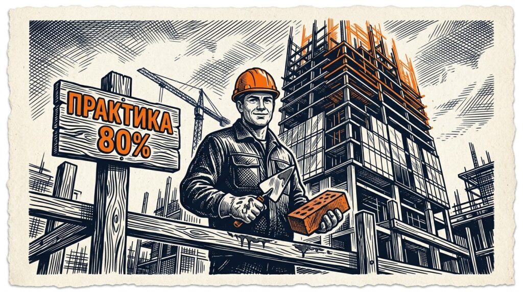 Идеальный баланс обучения для взрослого человека — двадцать процентов теории и восемьдесят процентов самостоятельной практической работы